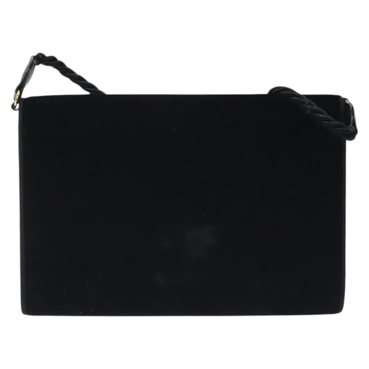 Gucci Vintage Flap Velvet Black Velvet Shoulder Bag Bag (Pre-Owned)