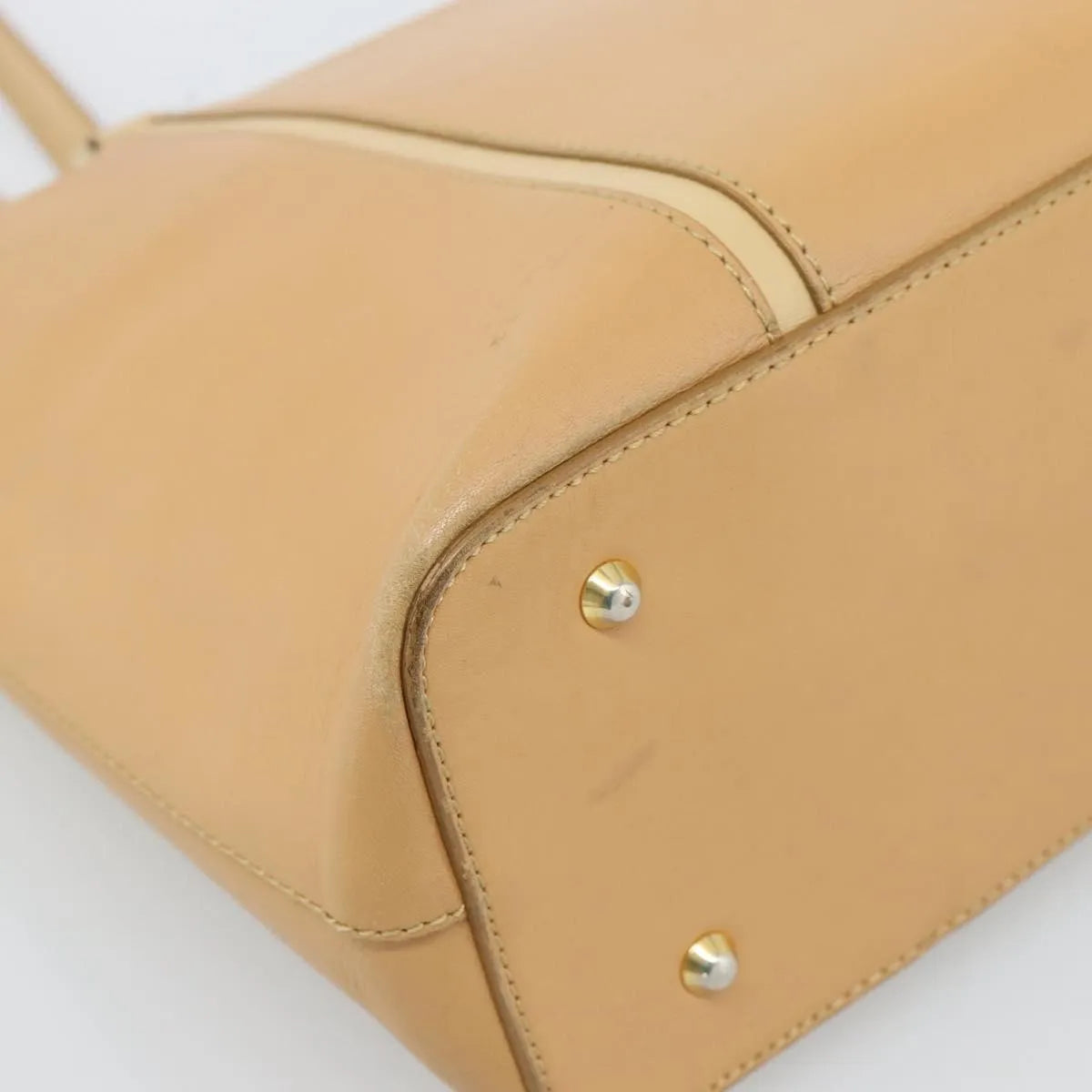 Burberry Vintage Leather Beige Leather Tote Bag Bag (Pre-Owned)