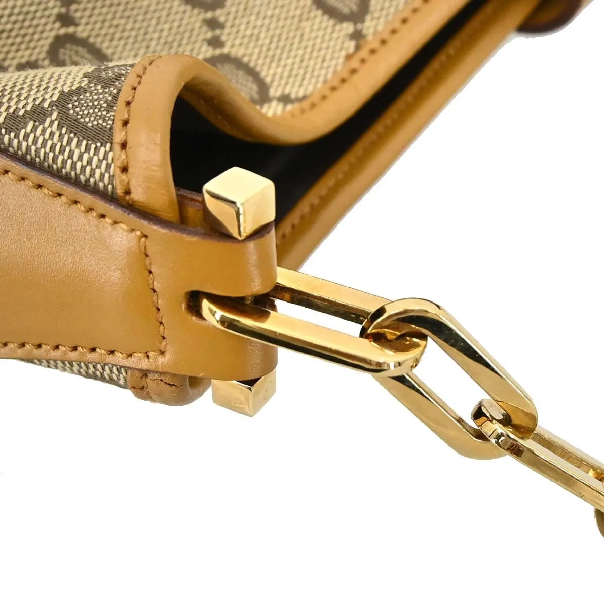 Gucci Vintage Jackie O Chain Hobo Canvas Multicolour Canvas Handbag (Pre-Owned)