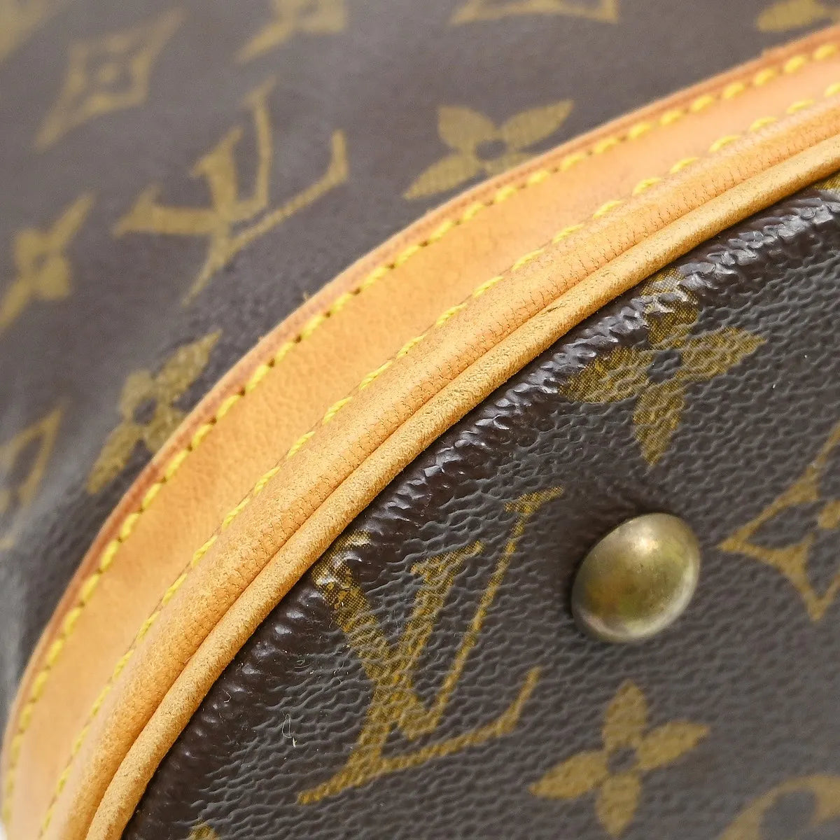 Louis Vuitton Petit Bucket Bag Monogram Canvas Brown Canvas Tote Bag Bag (Pre-Owned)