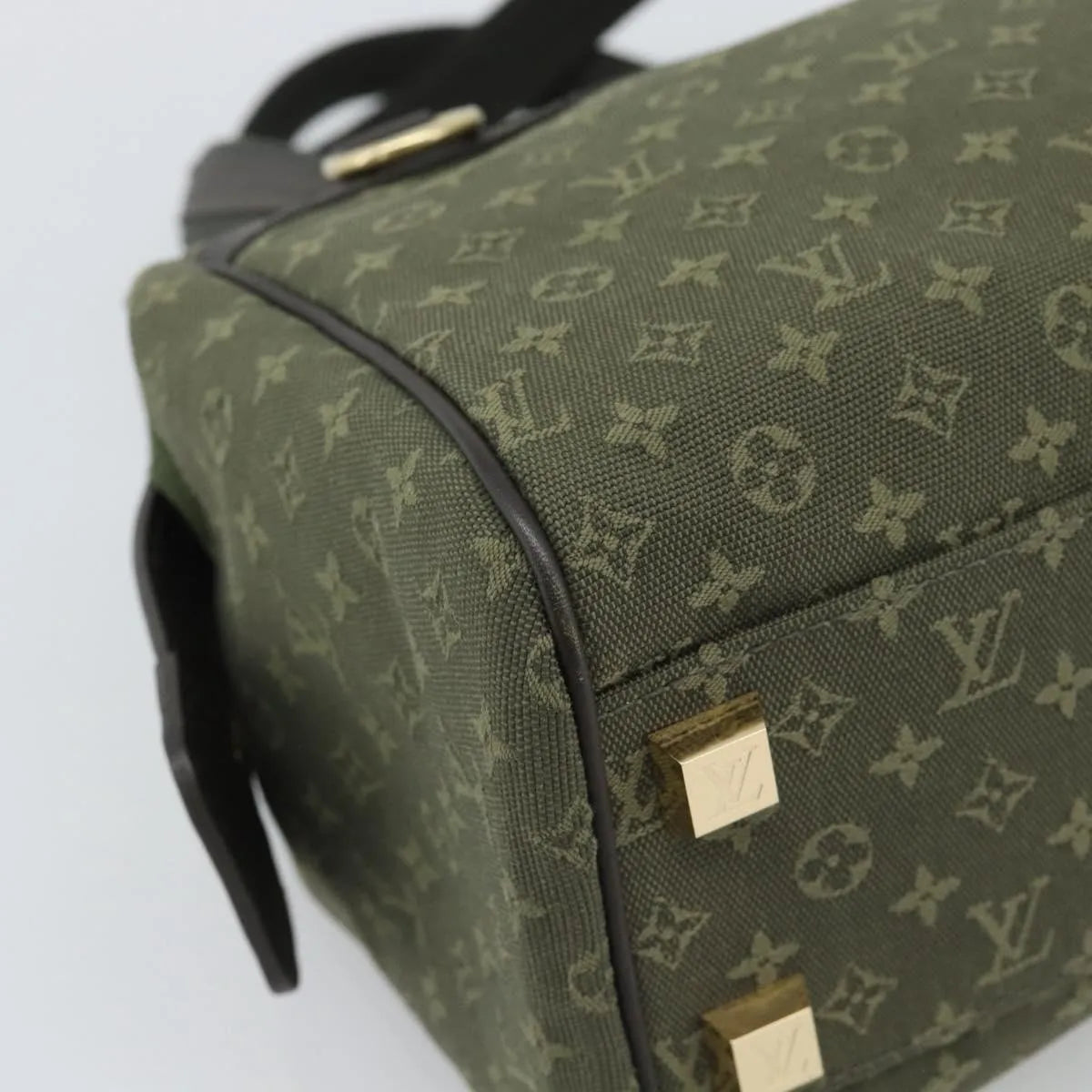Louis Vuitton Joséphine Mini Lin Khaki Canvas Handbag (Pre-Owned)