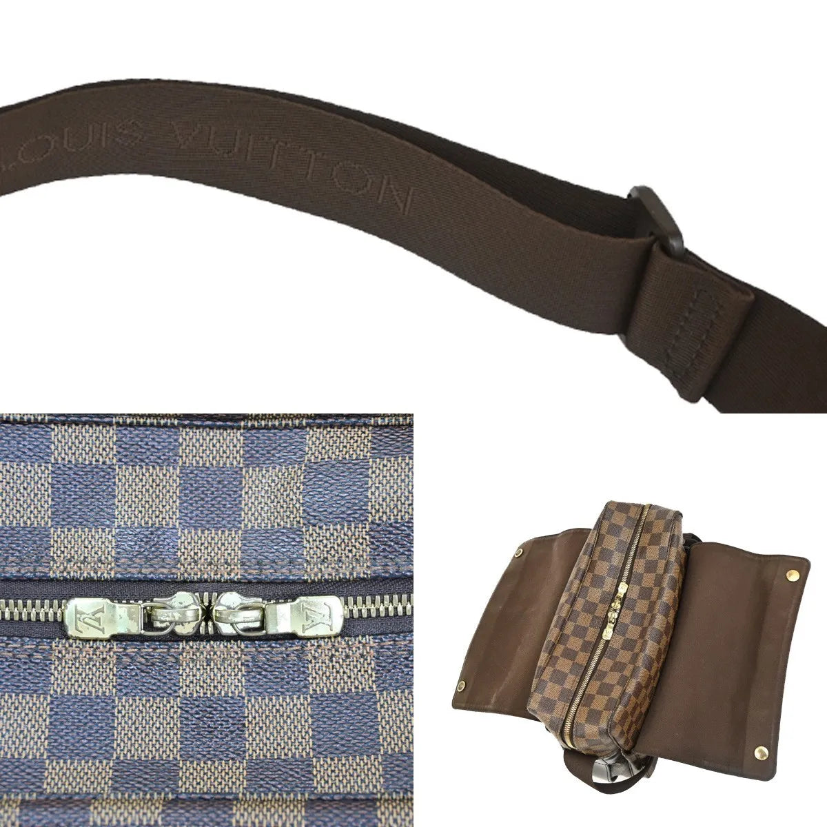 Louis Vuitton Naviglio Damier Brown Canvas Shoulder Bag Bag (Pre-Owned)