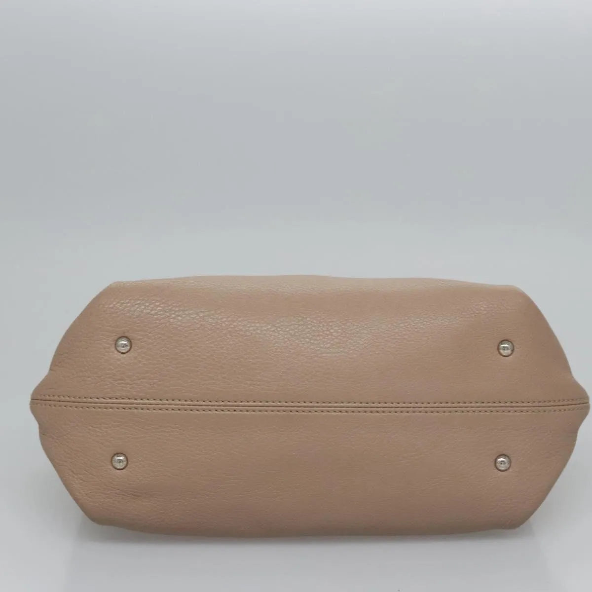 Salvatore Ferragamo Sofia Satchel Leather Beige Leather Handbag (Pre-Owned)