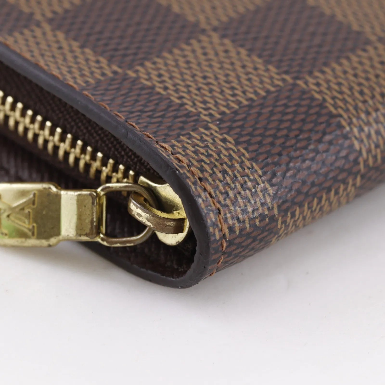 Louis Vuitton Zippy Organizer Damier Ebene Brown Canvas Wallets Accessory (Pre-Owned)