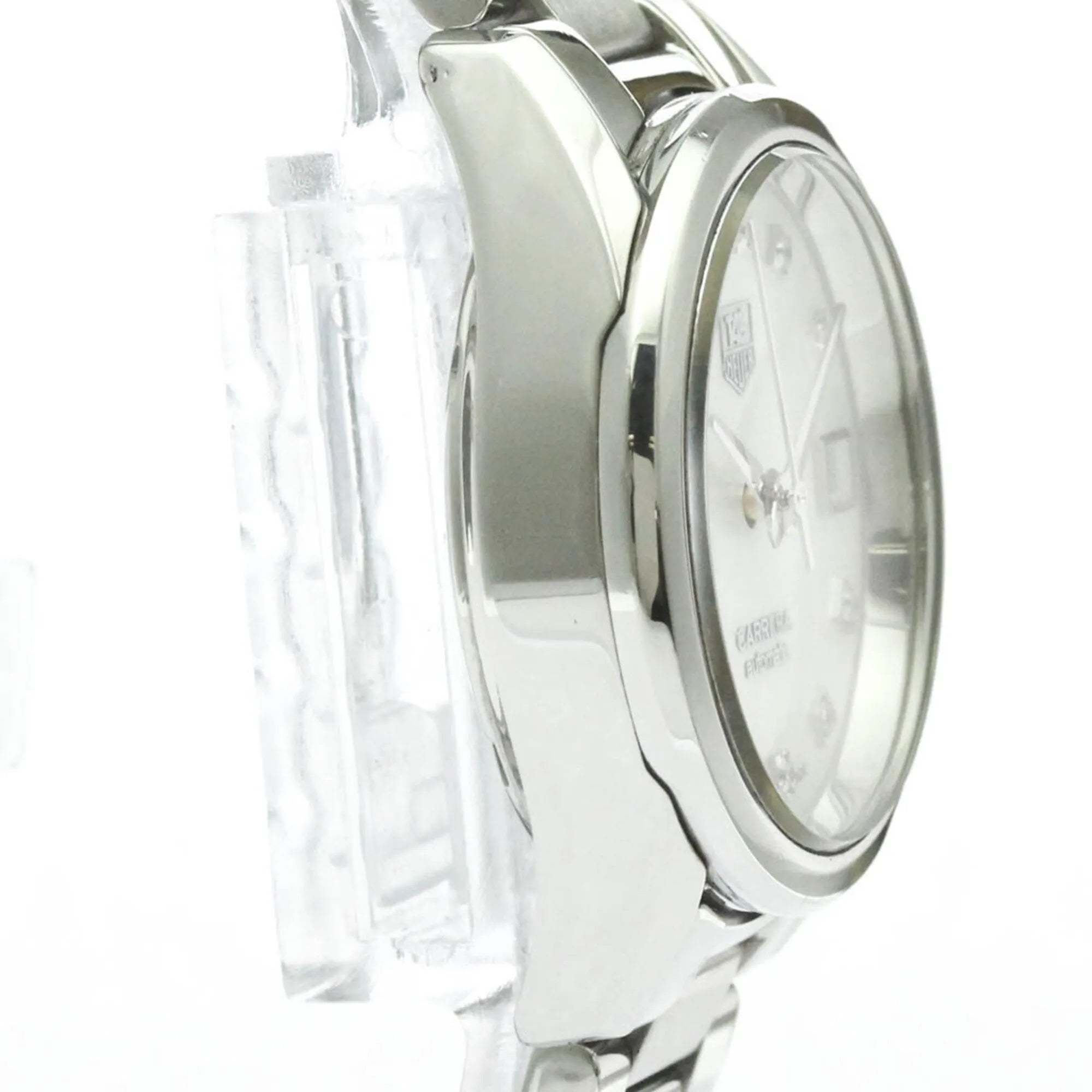 Tag Heuer Carrera Calibre 9 Automatic Stainless Steel With Mother Of Pearl And Diamond Markers Watch (Pre-Owned)