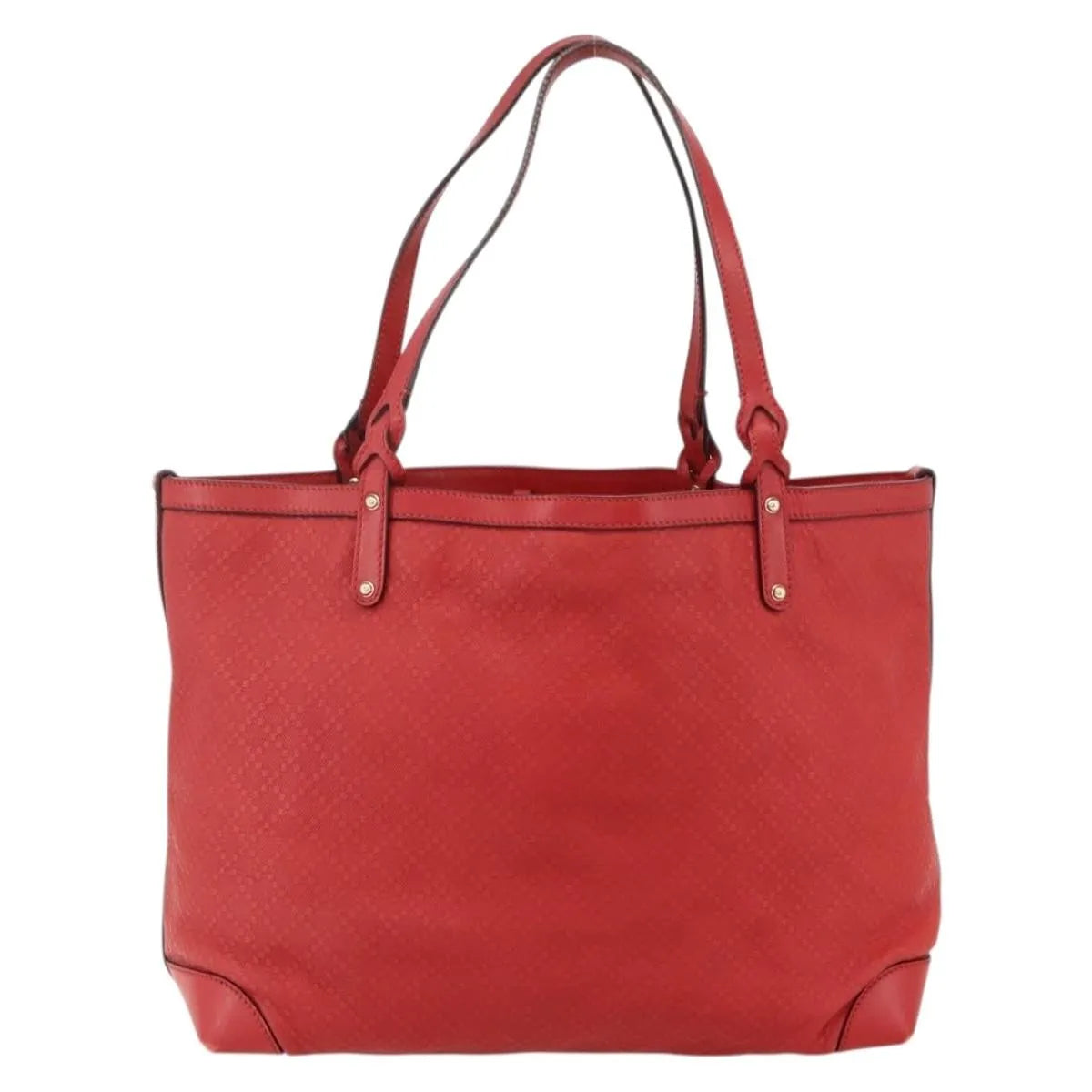 Gucci Craft Tote Diamante Leather Red Pvc Tote Bag Bag (Pre-Owned)