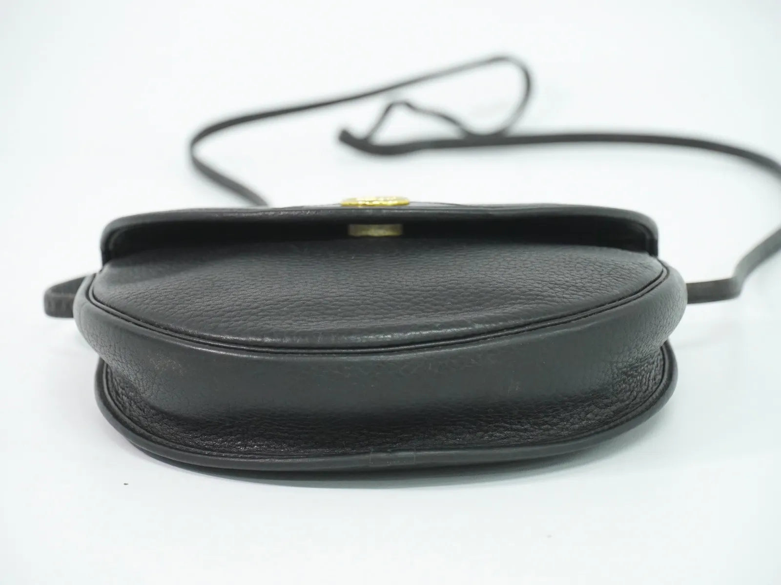 Christian Dior Vintage Leather Black Leather Shoulder Bag Bag (Pre-Owned)