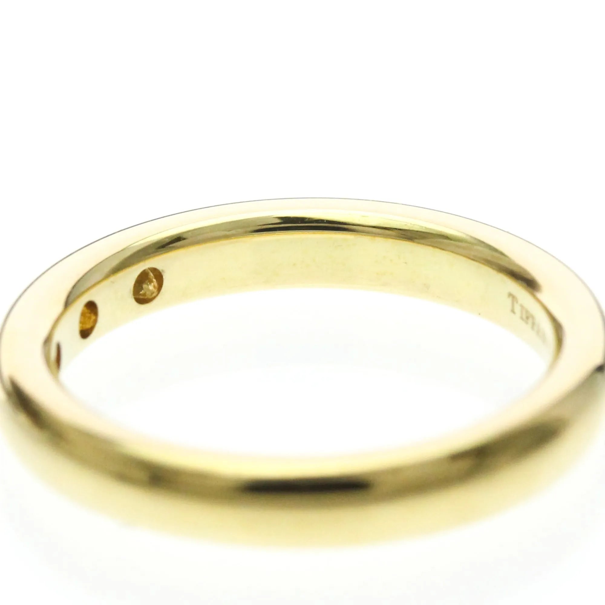 Tiffany & Co. Elsa Peretti 3 Diamond Stacking Band 18K Yellow Gold With Diamonds Gold Yellow_Gold Ring Jewelry (Pre-Owned)