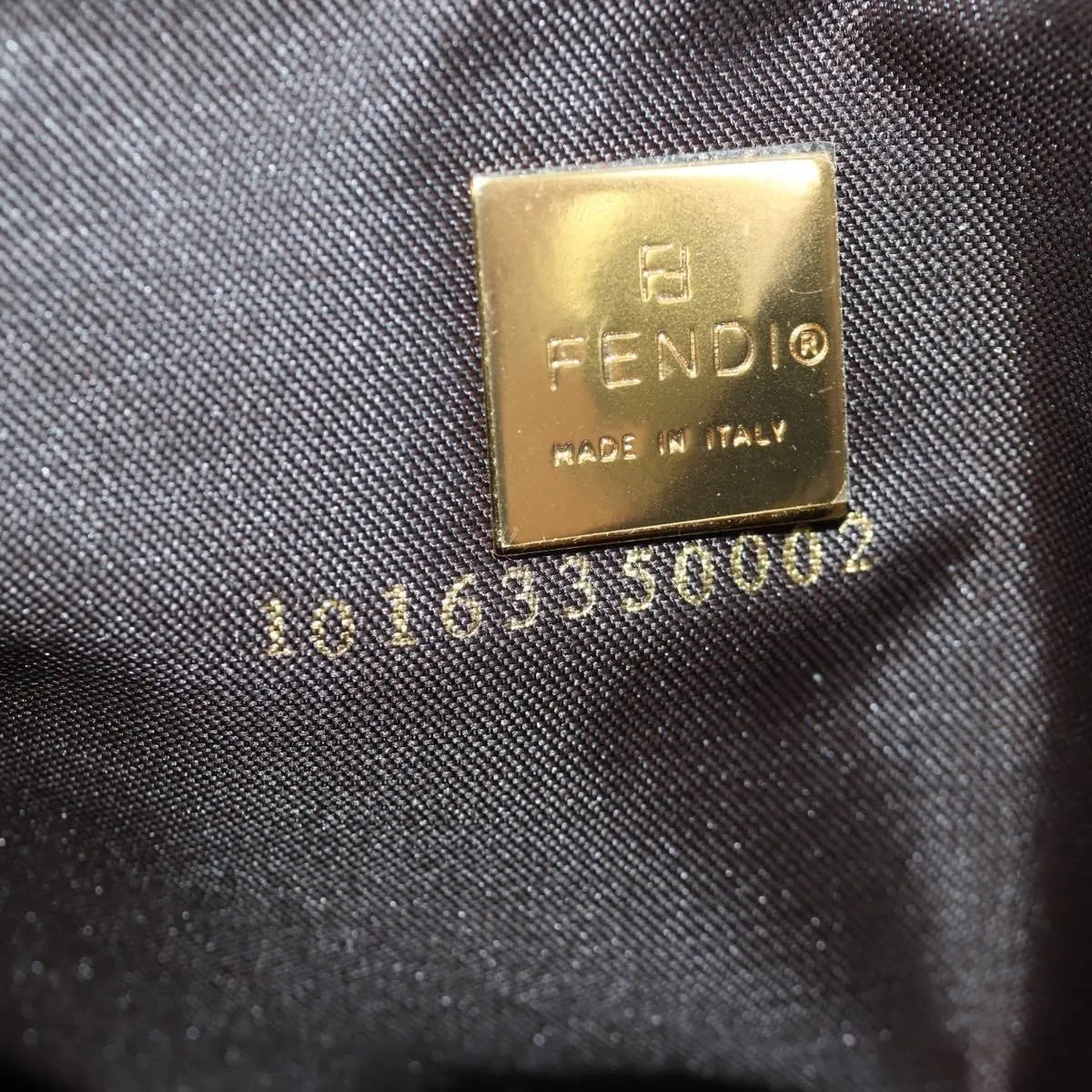 Fendi Mamma Baguette Zucca Patent Leather Brown Canvas Shoulder Bag Bag (Pre-Owned)