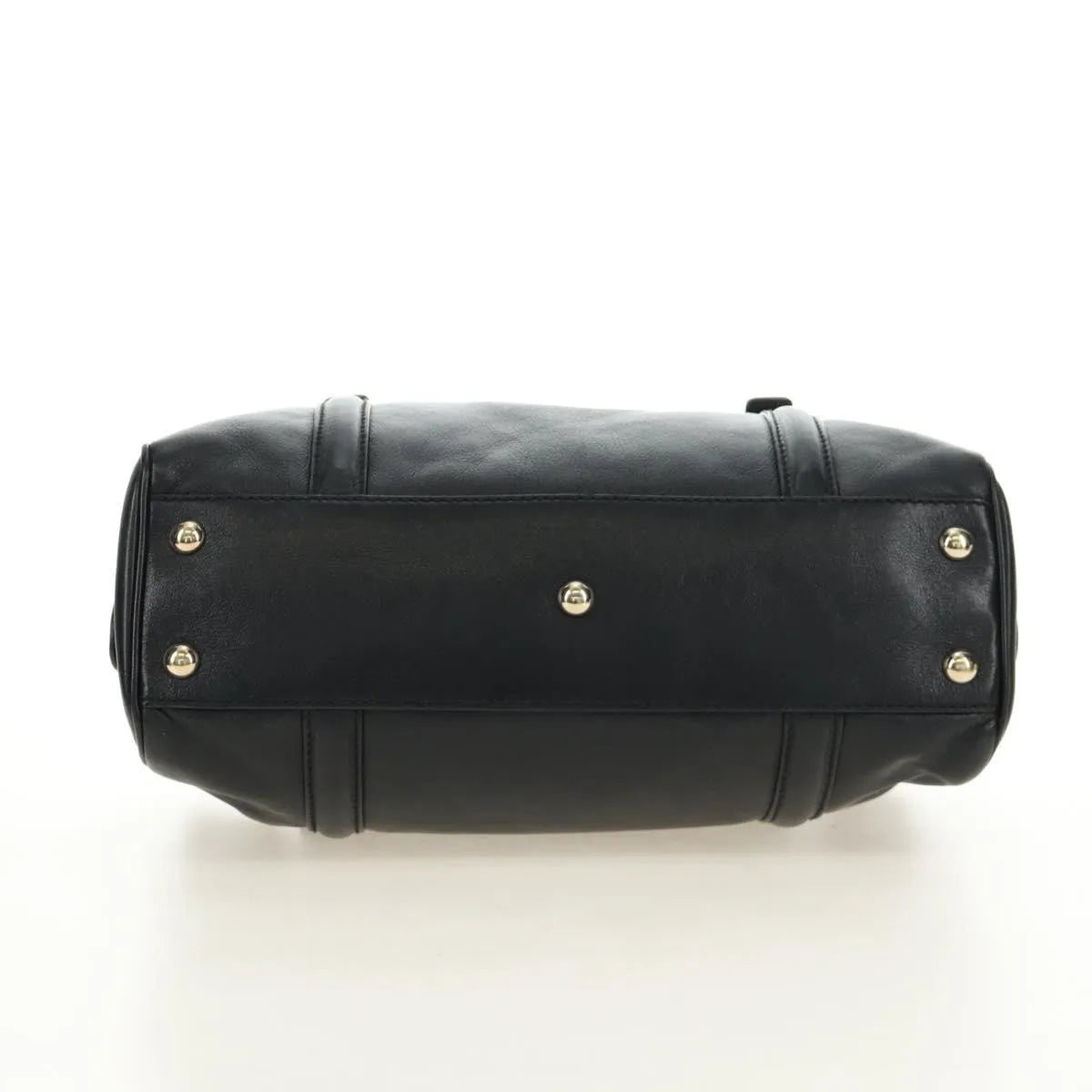 Gucci Britt Boston Duffle Leather Black Leather Handbag (Pre-Owned)