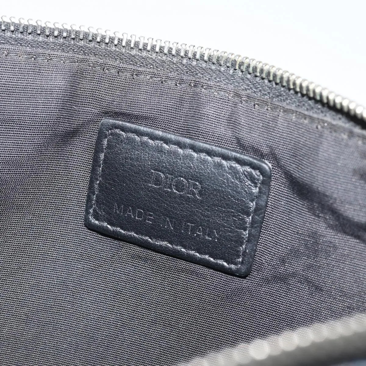 Christian Dior Diorama Clutch Satin Navy Canvas Clutche & Pouche Bag (Pre-Owned)