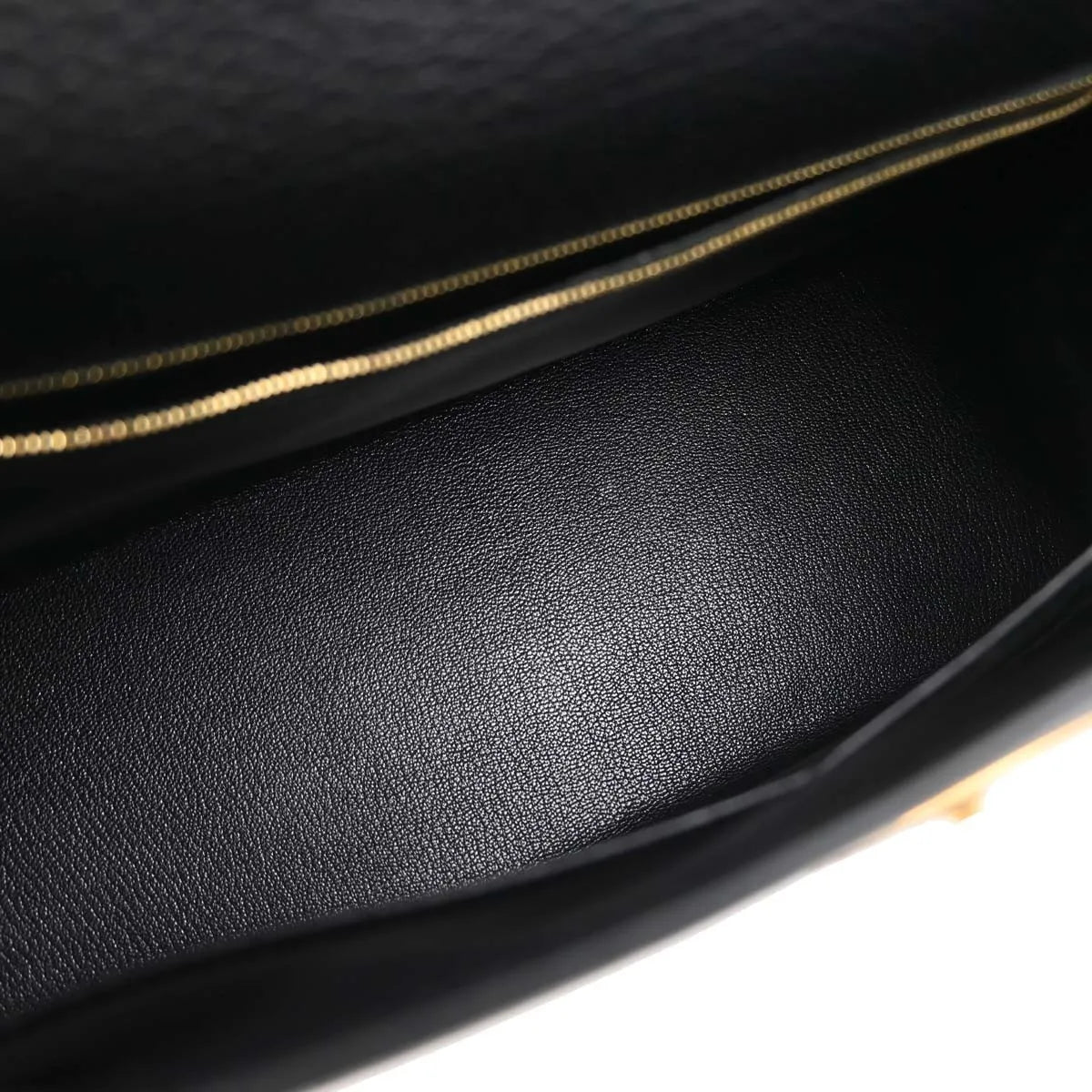Hermes Kelly Black Ardennes With Gold Hardware Black Leather Handbag (Pre-Owned)