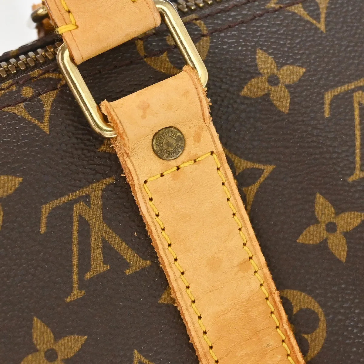 Louis Vuitton Keepall Bandouliere Bag Monogram Canvas Brown Canvas Travel Bag Bag (Pre-Owned)