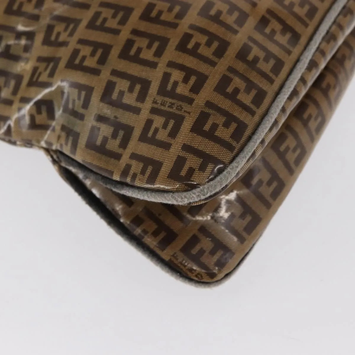 Fendi Mamma Baguette Cuir Verni Brown Pvc Shoulder Bag Bag (Pre-Owned)