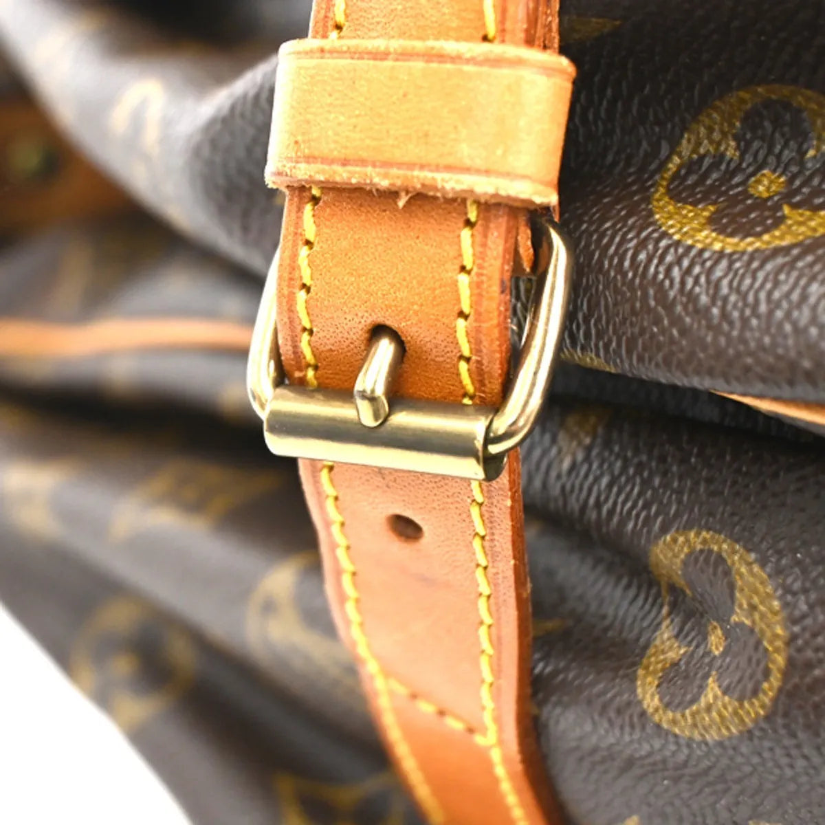 Louis Vuitton Saumur Monogram Canvas Brown Canvas Shoulder Bag Bag (Pre-Owned)