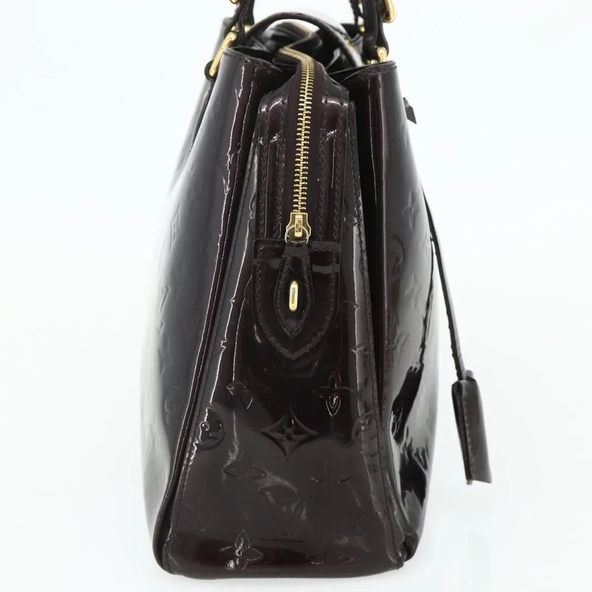Louis Vuitton Melrose Avenue Monogram Vernis Burgundy Patent_Leather Handbag (Pre-Owned)