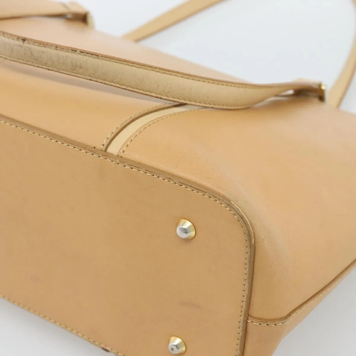 Burberry Vintage Leather Beige Leather Tote Bag Bag (Pre-Owned)
