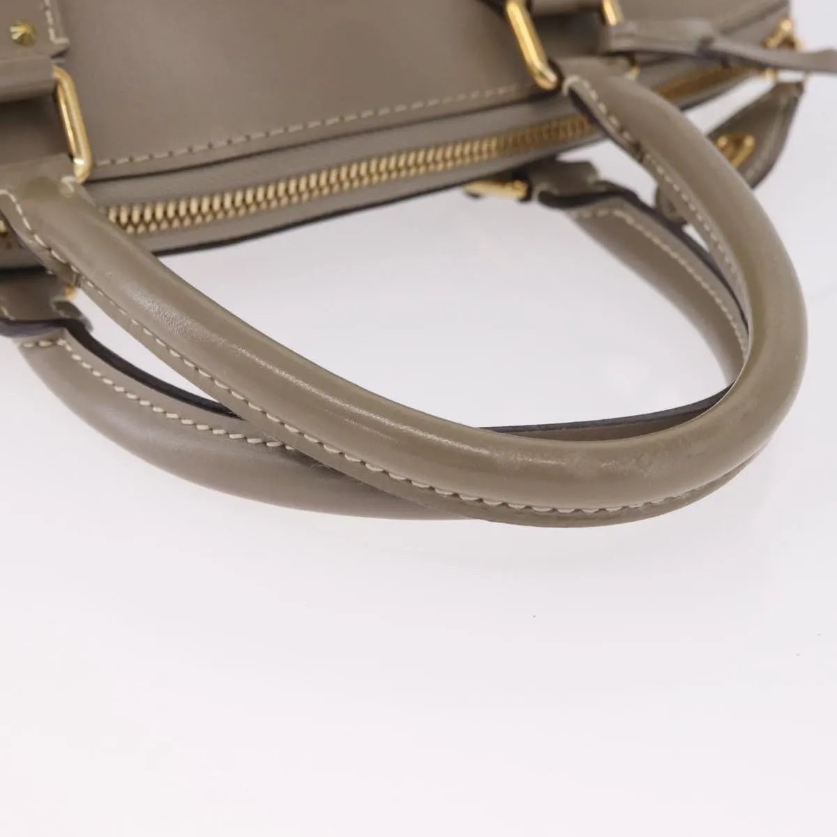 Louis Vuitton Suhali Lockit Leather Gray Leather Handbag (Pre-Owned)