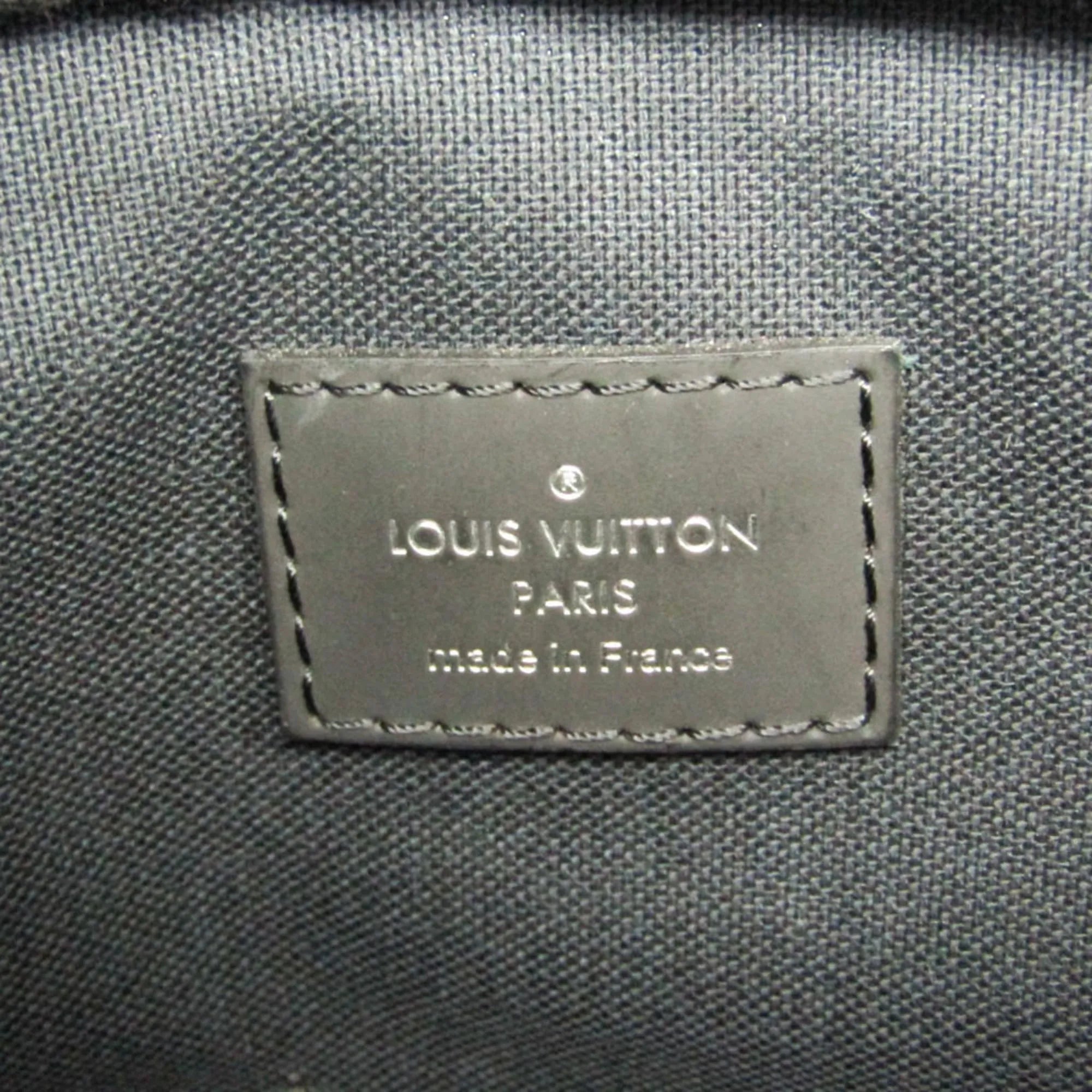 Louis Vuitton Porte-Documents Voyage Damier Black Canvas Briefcase Bag (Pre-Owned)