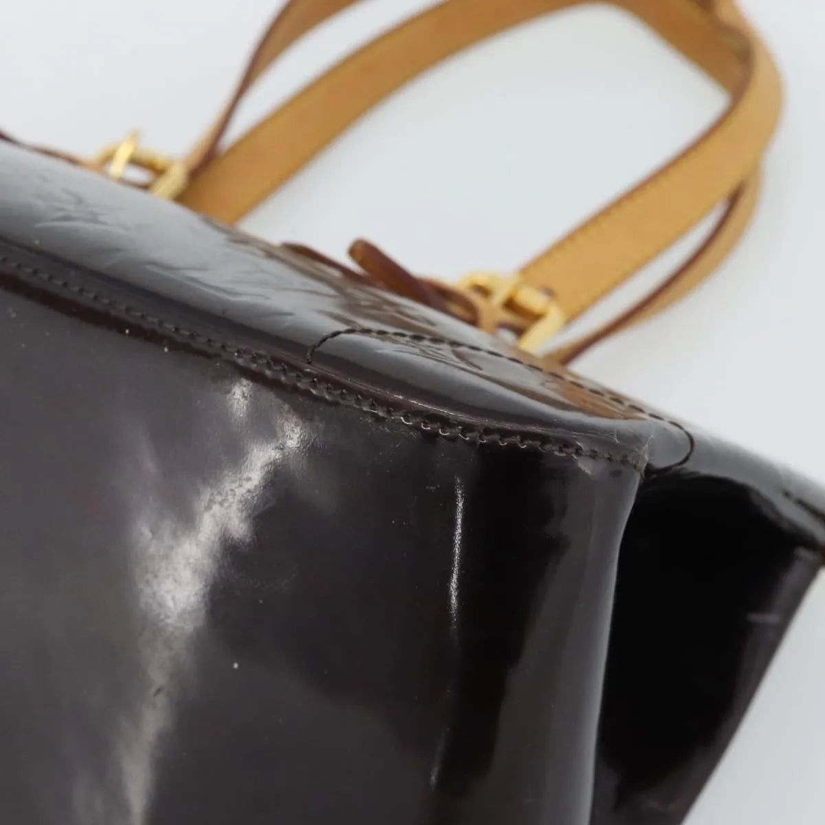 Louis Vuitton Rosewood Avenue Handbag Monogram Brown Patent_Leather Handbag (Pre-Owned)