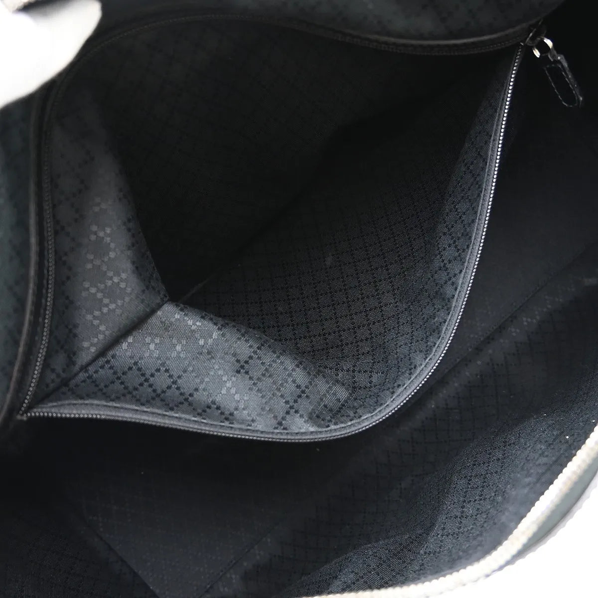 Gucci Travel Gg Nylon Black Leather Handbag (Pre-Owned)