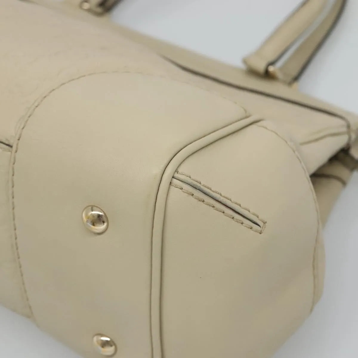 Gucci Mayfair Satchel Guccissima Leather Beige Leather Tote Bag Bag (Pre-Owned)