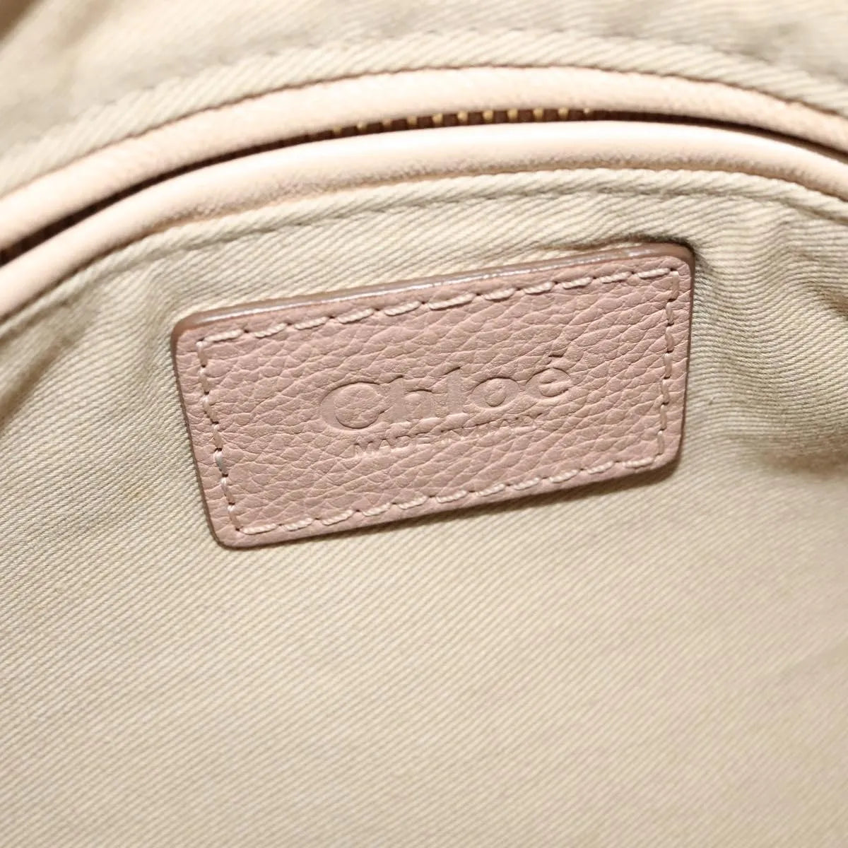 Chloe Paraty Quilted Leather Beige Leather Handbag (Pre-Owned)