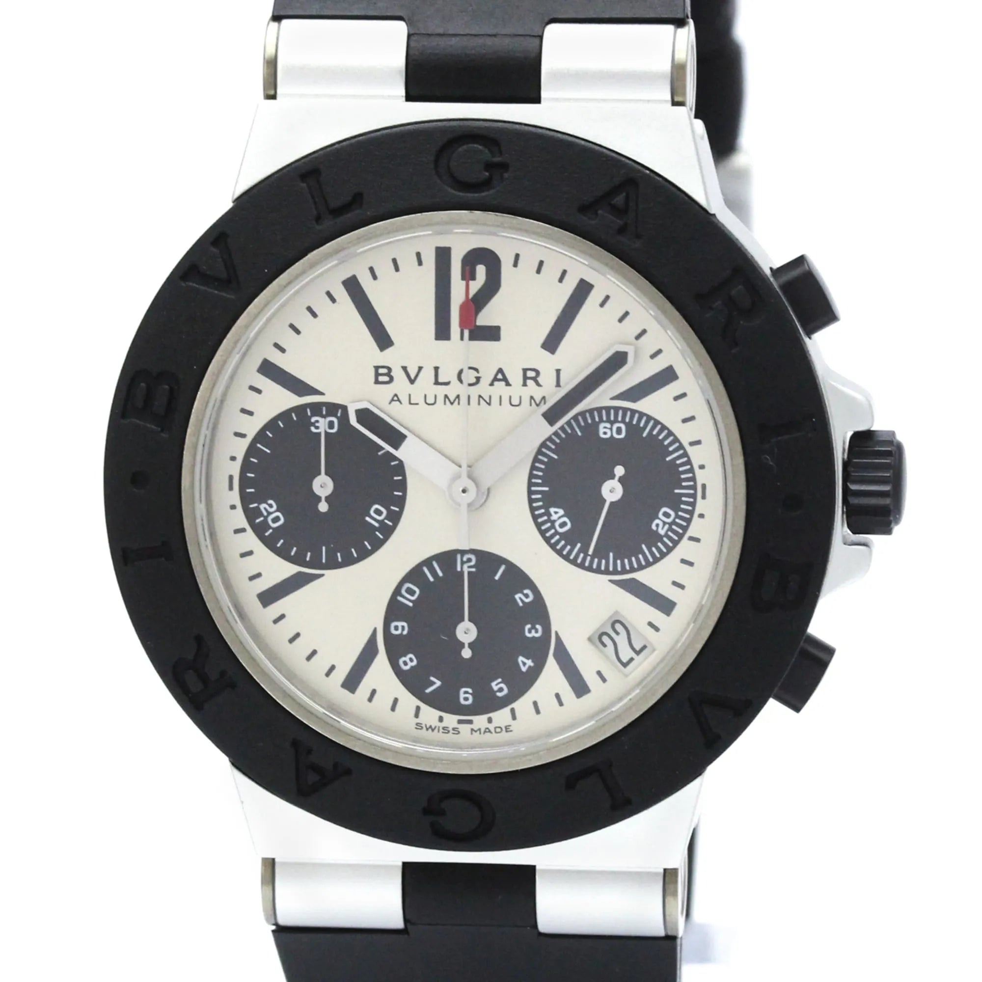 Bvlgari Diagono Automatic Aluminum And Rubber Watch (Pre-Owned)
