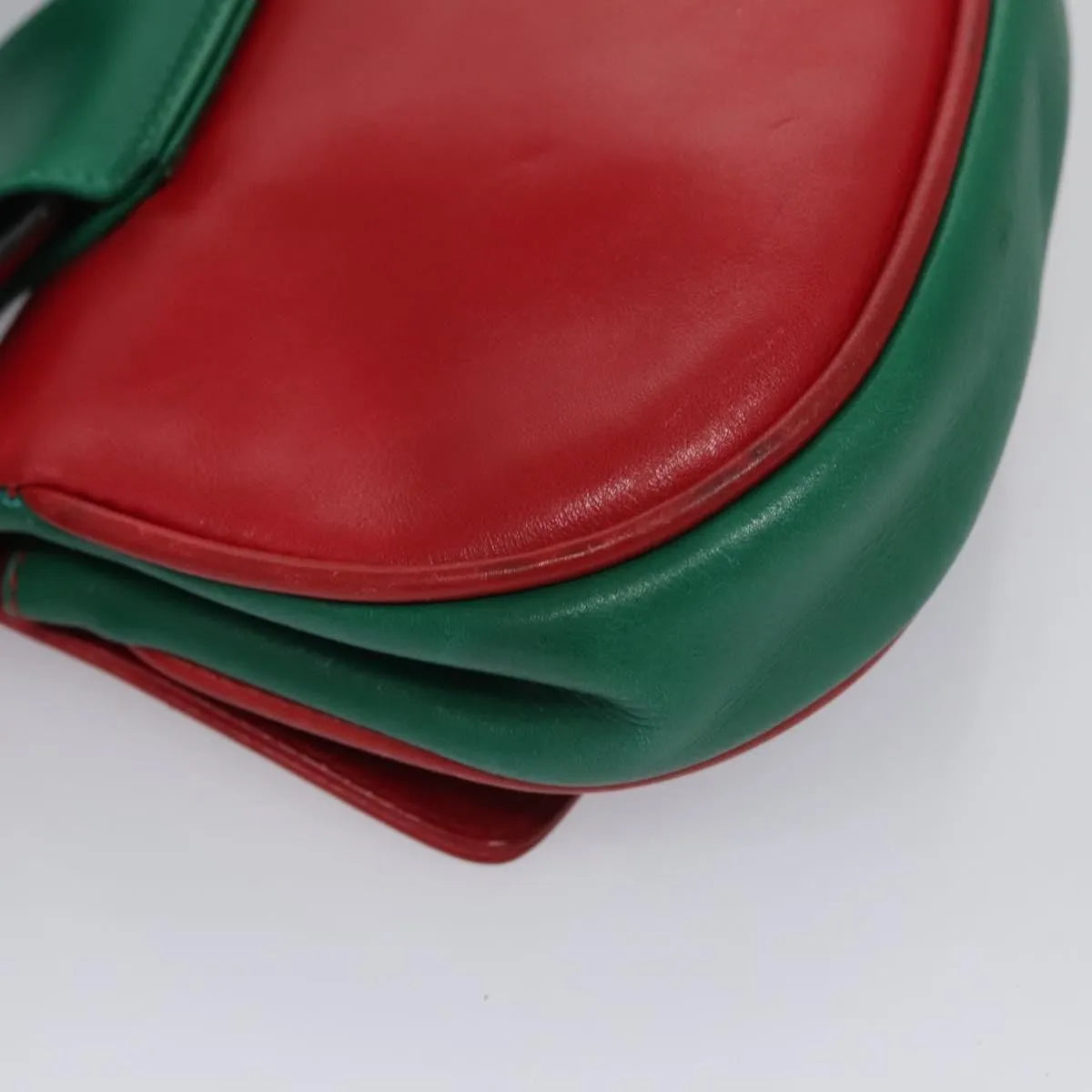 Salvatore Ferragamo Gancini Waist Leather Red Leather Clutche & Pouche Bag (Pre-Owned)