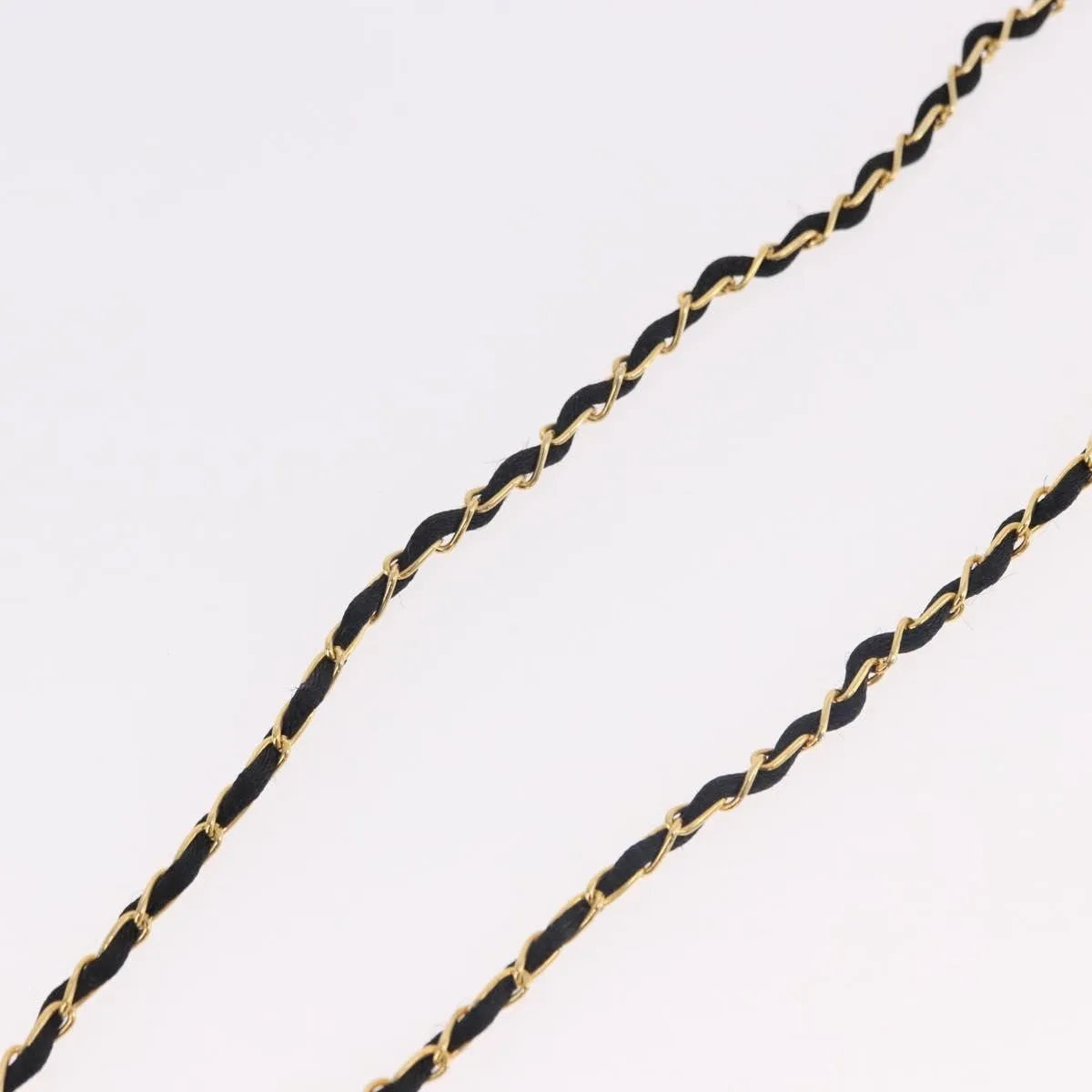 Chanel Cc Perfume Bottle Pendant Chain Long Metal With Leather, Crystals And Faux Pearl Gold Metal Necklace Jewelry (Pre-Owned)
