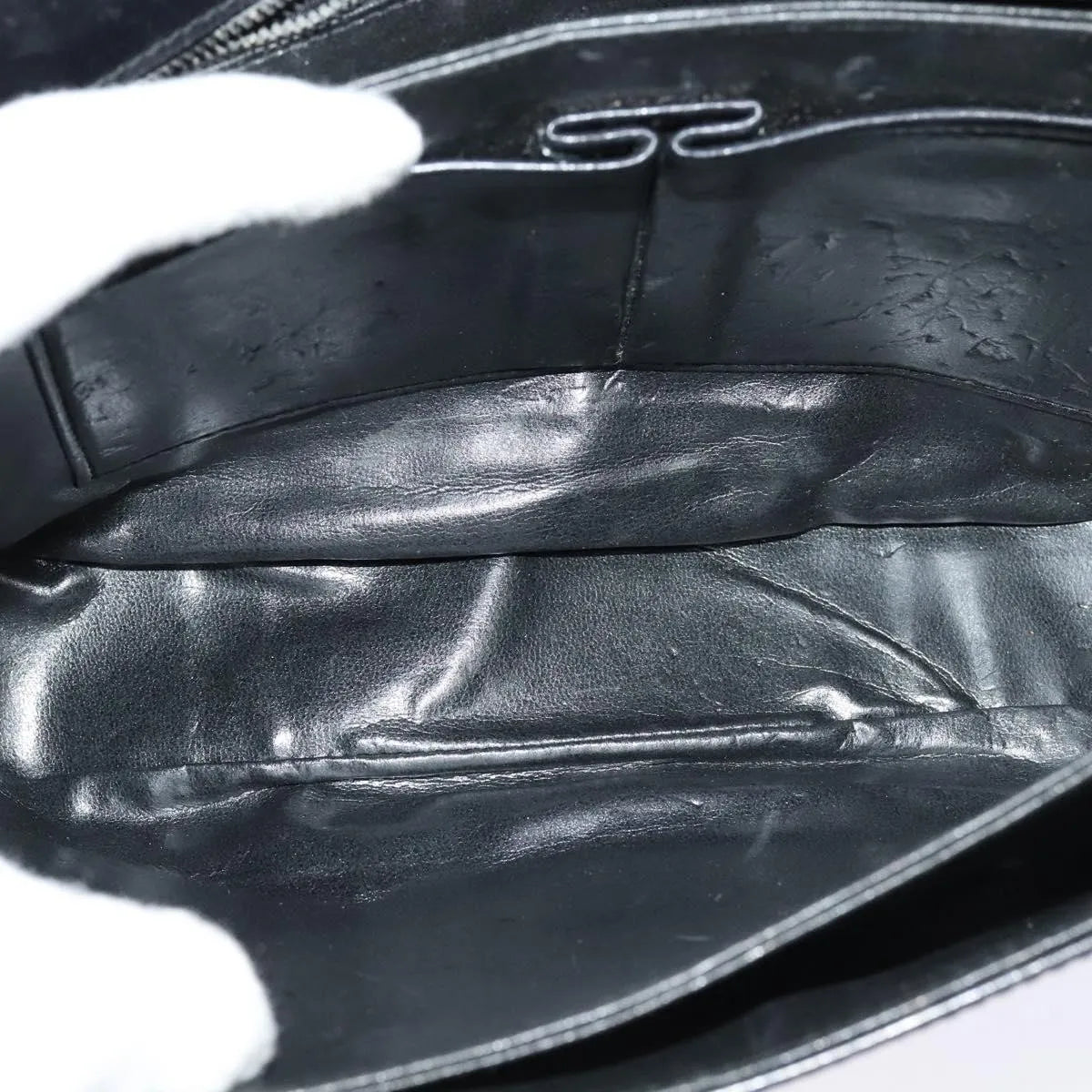Celine Vintage Leather Black Leather Shoulder Bag Bag (Pre-Owned)