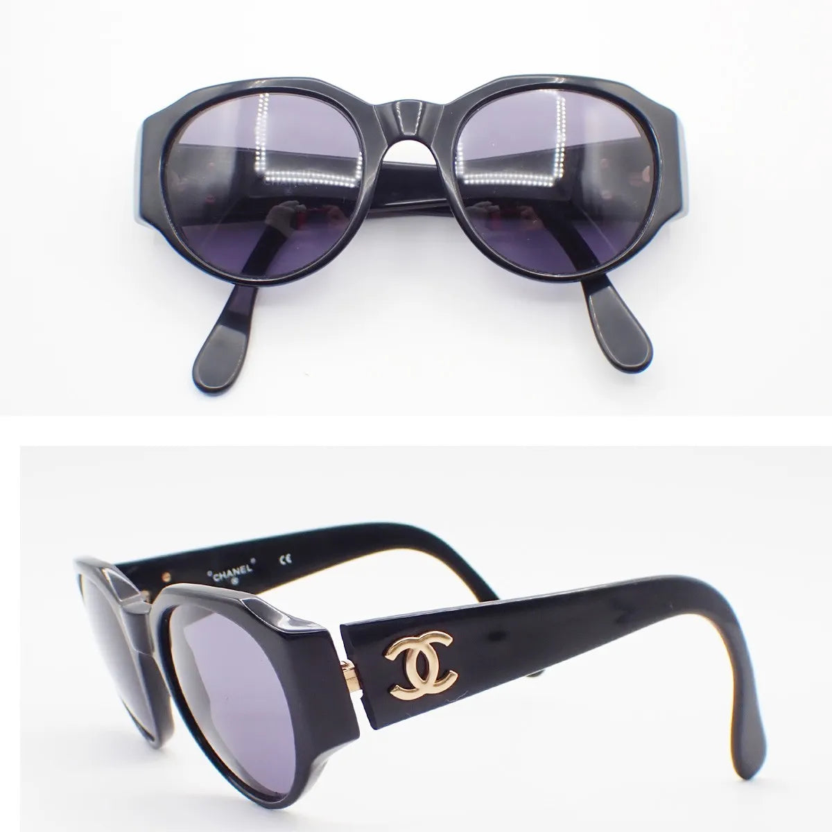Chanel Chanel Logo Sunglasses Eye Wear Plastic Black Plastic Sunglasse Accessory (Pre-Owned)