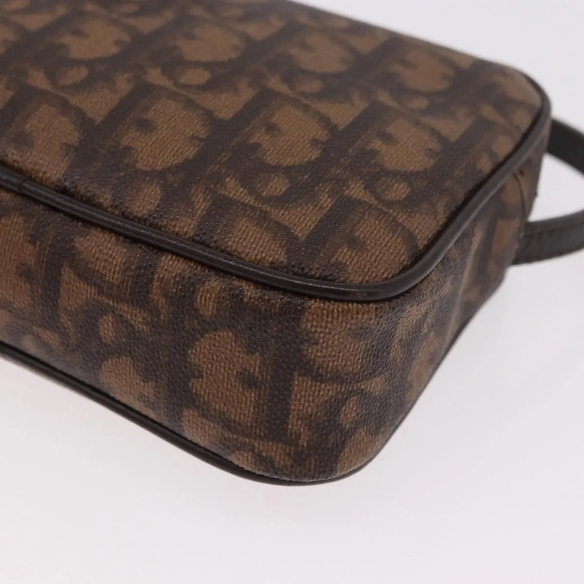 Christian Dior Vintage Trotter Diorissimo Canvas Brown Canvas Clutche & Pouche Bag (Pre-Owned)