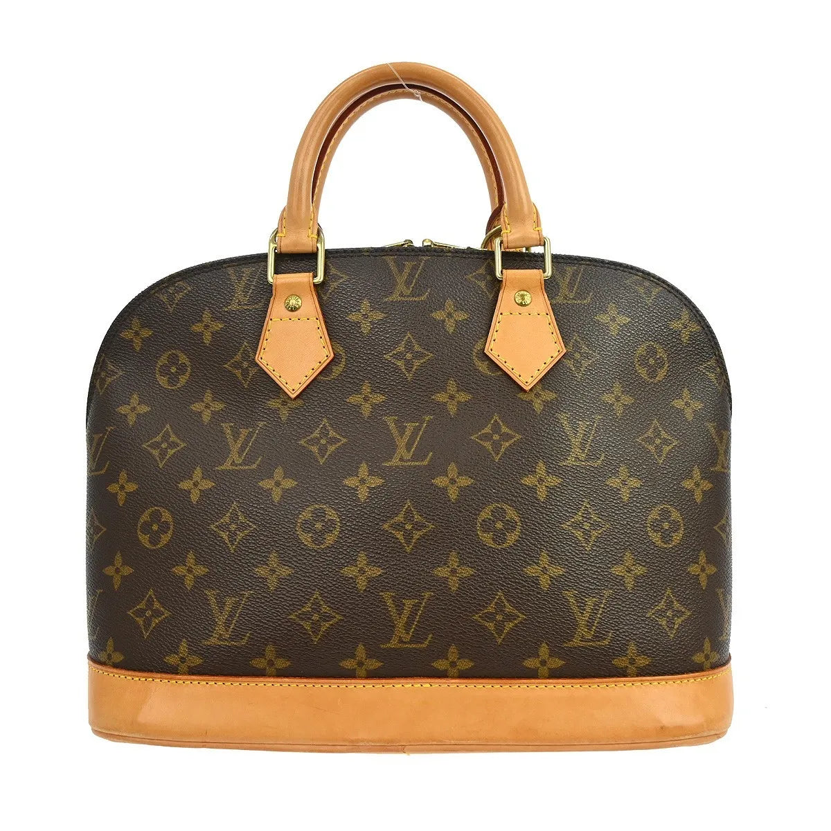 Louis Vuitton Alma Monogram Brown Canvas Handbag (Pre-Owned)