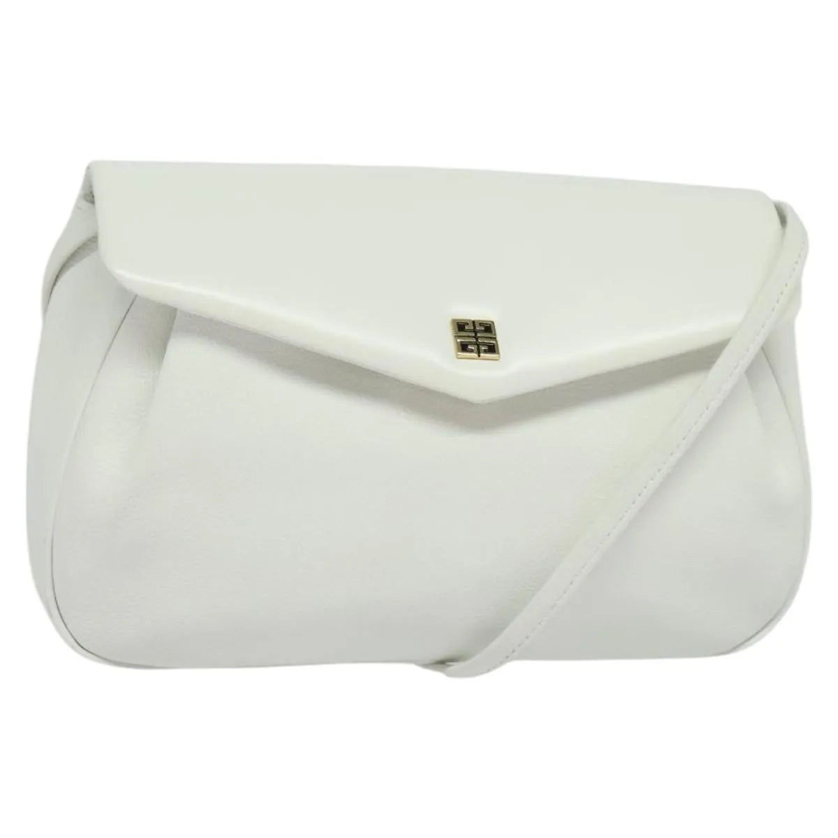 Givenchy Vintage 4G Leather White Leather Shoulder Bag Bag (Pre-Owned)