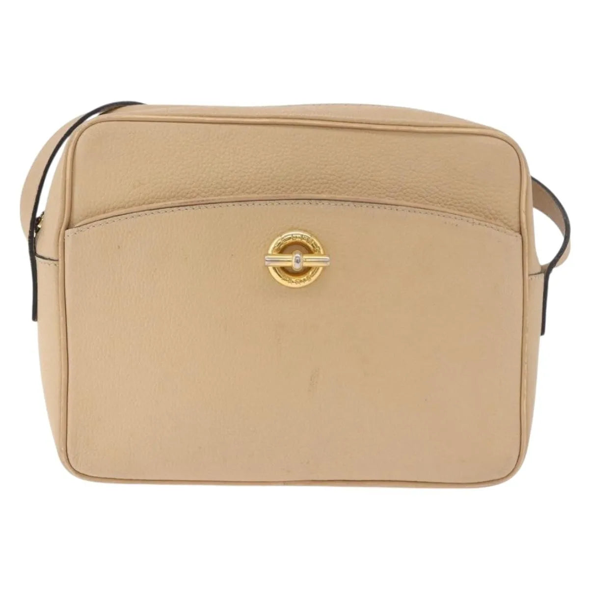 Celine Vintage Leather Beige Leather Shoulder Bag Bag (Pre-Owned)