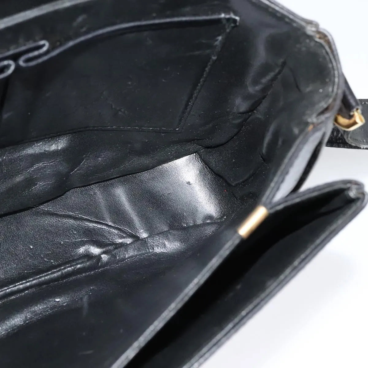 Celine Vintage Leather Black Leather Shoulder Bag Bag (Pre-Owned)