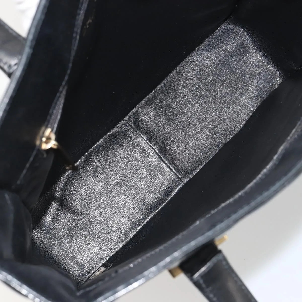 Chanel Chocolate Bar Cc Tote Quilted Patent Black Patent_Leather Tote Bag Bag (Pre-Owned)