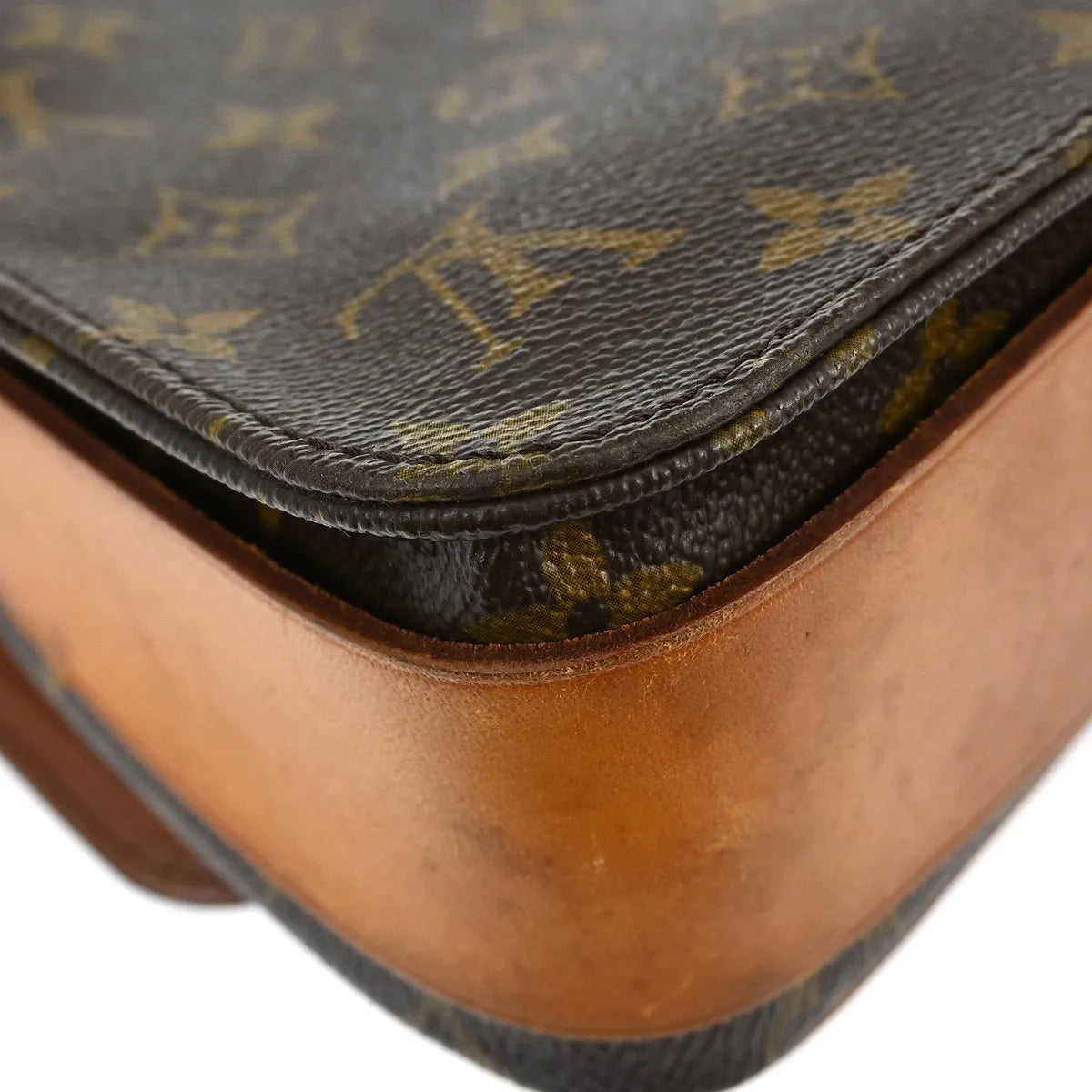 Louis Vuitton Cartouchiere Monogram Canvas Brown Canvas Shoulder Bag Bag (Pre-Owned)