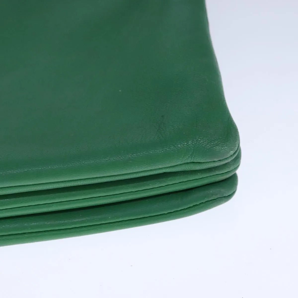 Celine Trio Leather Green Leather Shoulder Bag Bag (Pre-Owned)