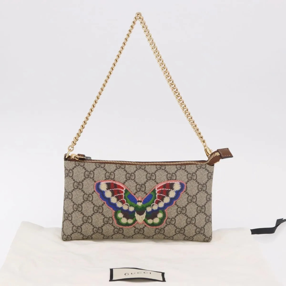 Gucci Pochette Gg Canvas Beige Pvc Clutche & Pouche Bag (Pre-Owned)
