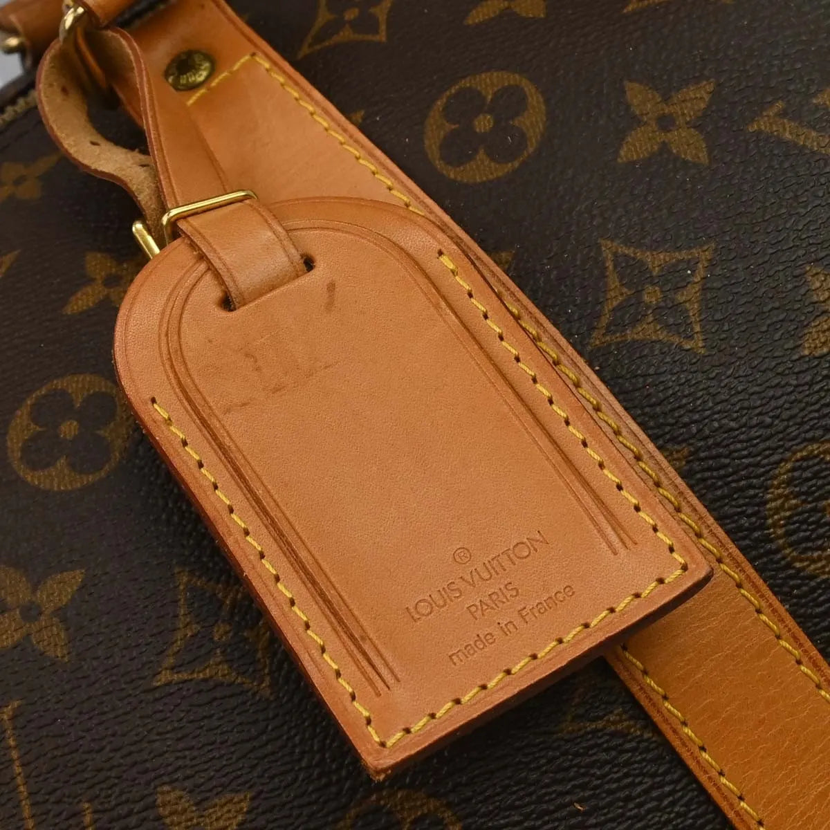 Louis Vuitton Keepall Bandouliere Bag Monogram Canvas Brown Canvas Travel Bag Bag (Pre-Owned)