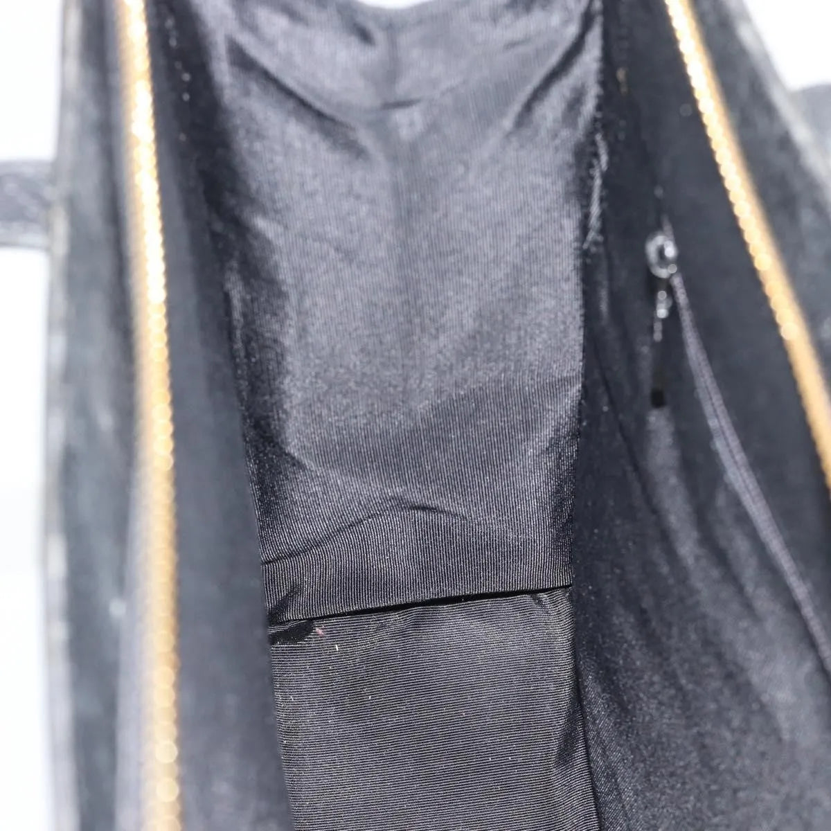 Saint Laurent Vintage Leather Black Leather Tote Bag Bag (Pre-Owned)
