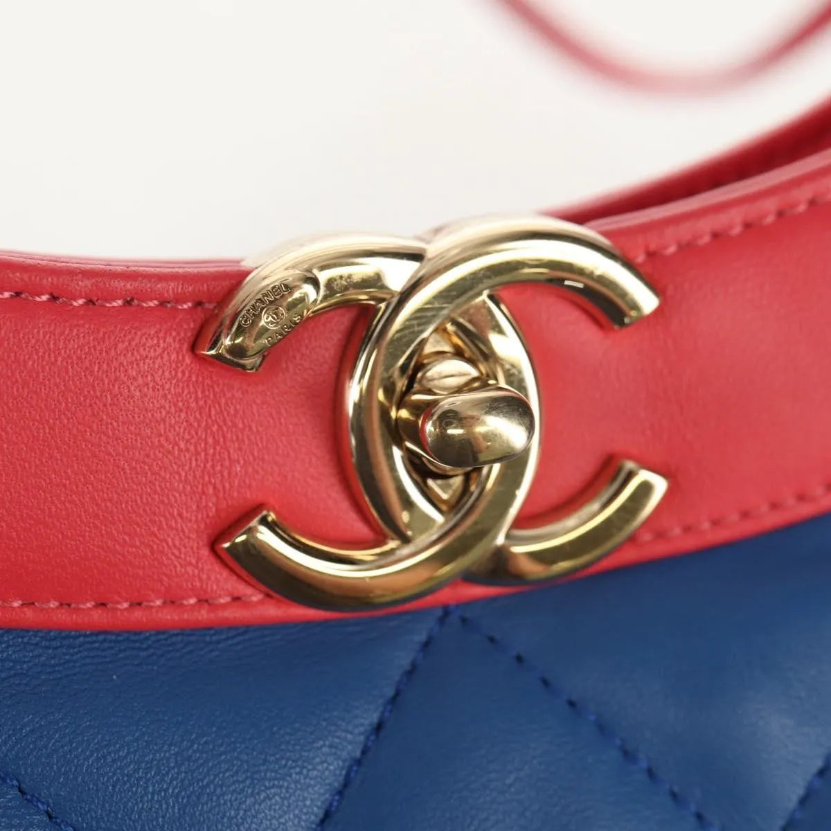 Chanel 31 Shopping Quilted Lambskin Blue Leather Shoulder Bag Bag (Pre-Owned)