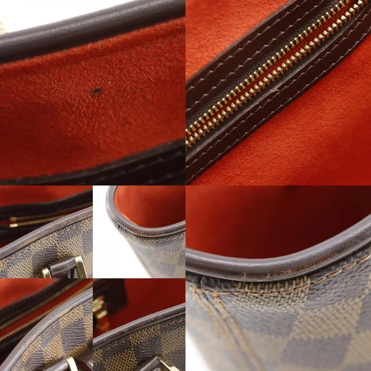 Louis Vuitton Manosque Damier Ebene Brown Canvas Tote Bag Bag (Pre-Owned)