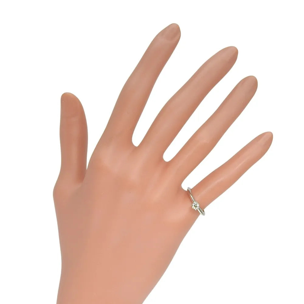Tiffany & Co. Tiffany Setting Solitaire Platinum With Diamond Silver Platinum Ring Jewelry (Pre-Owned)