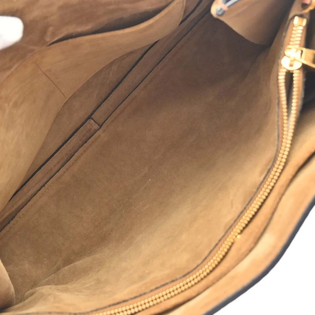 Loewe Gate Tote Leather Black Leather Tote Bag Bag (Pre-Owned)