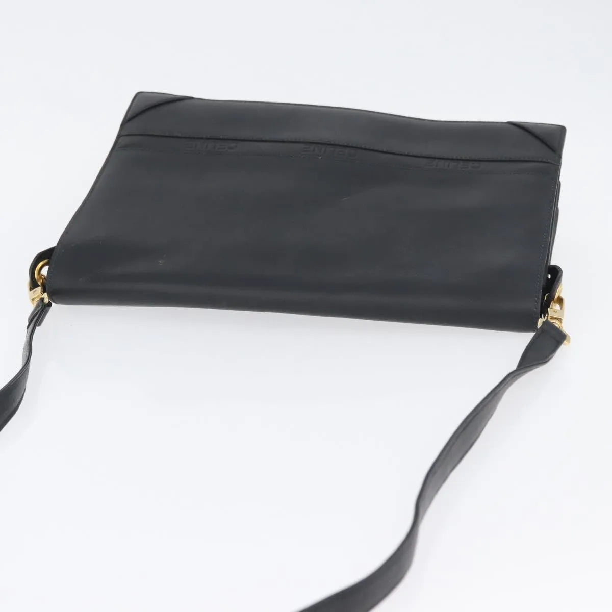 Celine Vintage Leather Black Leather Shoulder Bag Bag (Pre-Owned)
