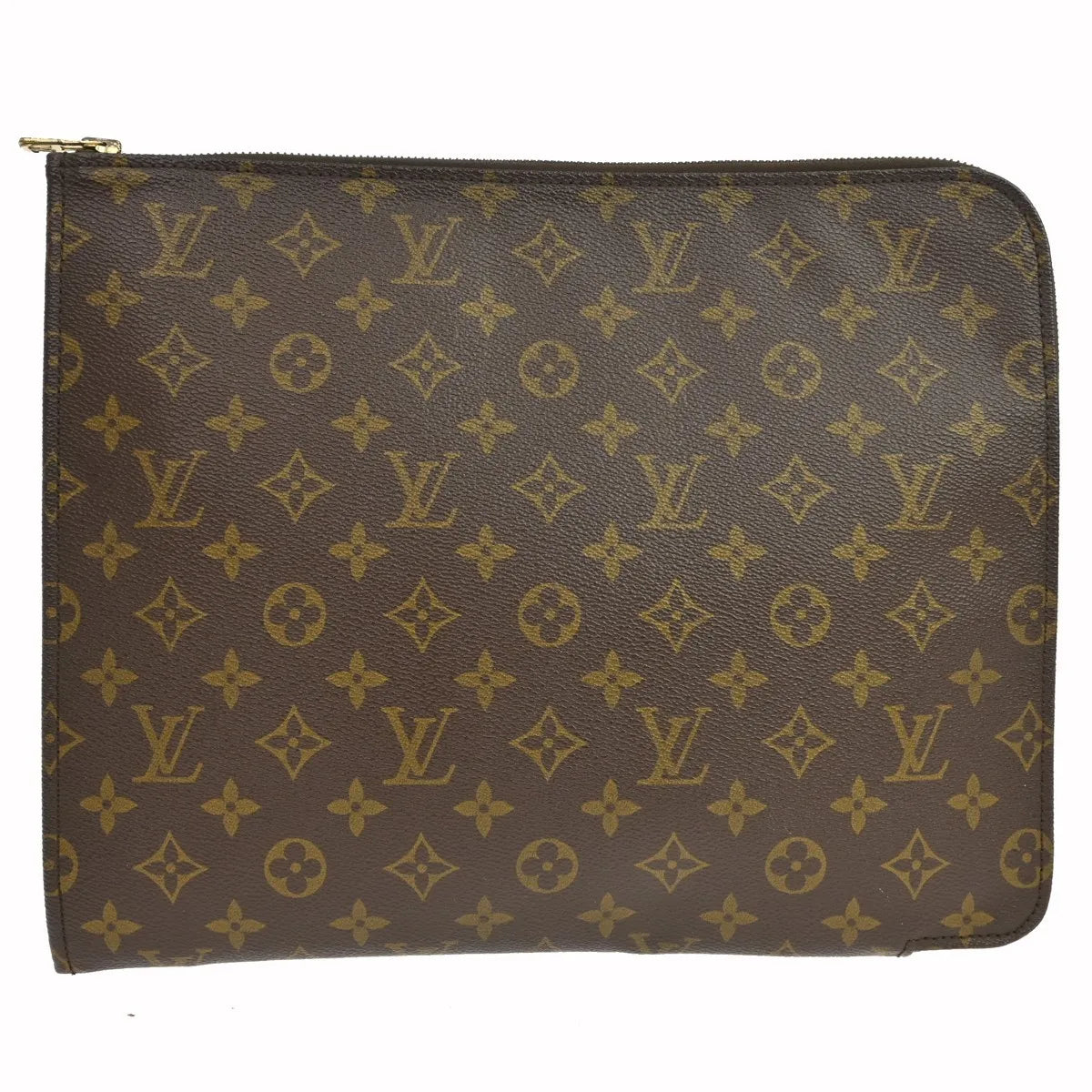 Louis Vuitton Poche Documents Monogram Canvas Brown Canvas Clutche & Pouche Bag (Pre-Owned)