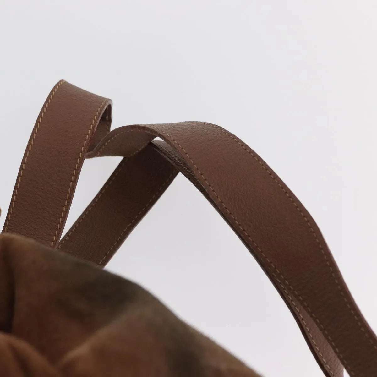 Gucci Vintage Bamboo Suede Brown Suede Backpack Bag (Pre-Owned)